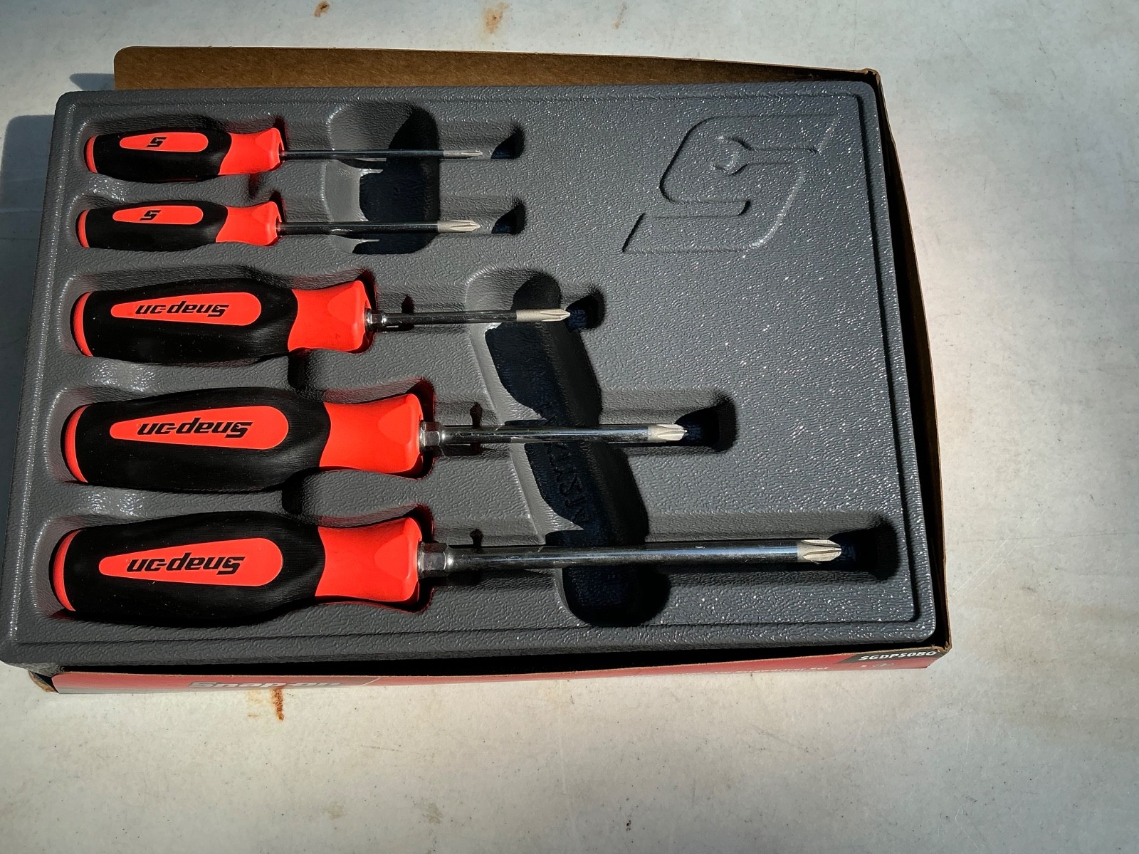 Snap-on Tools 10pc ORANGE Soft Grip Phillips & Flat Head Screwdriver Sets