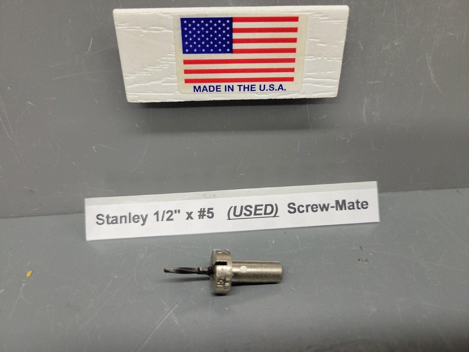 Stanley Screw-Mate Drill Countersink 1525 Drill 1/2″ x # 5 USED USA