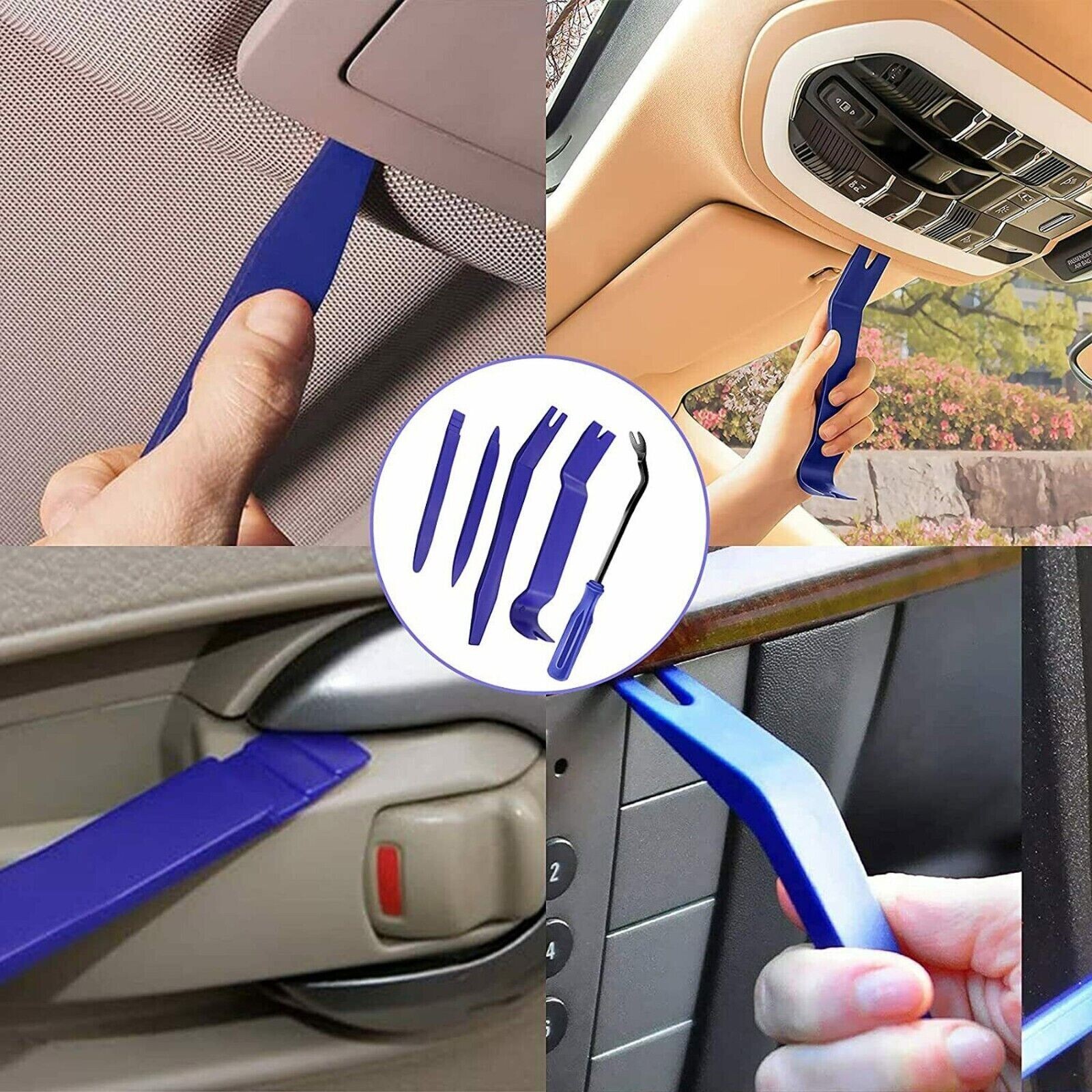 Plastic Trim Removal Pry Tool Set fits Car Radio Panel Door Dash Clip Fasteners