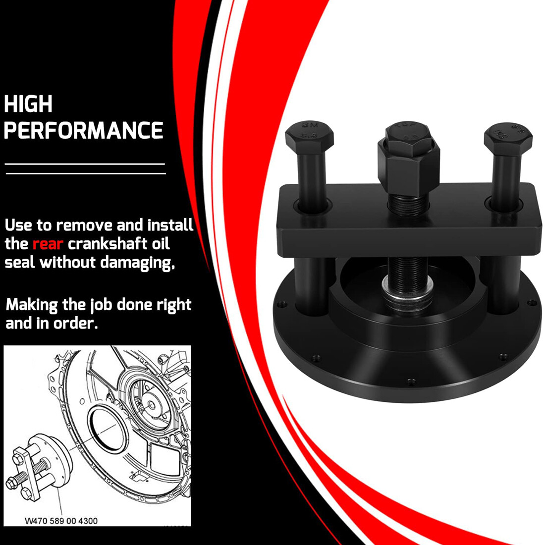 For TOOLS W470589004300 Detroit DD13 DD15 Rear Crankshaft Seal Remover Installer