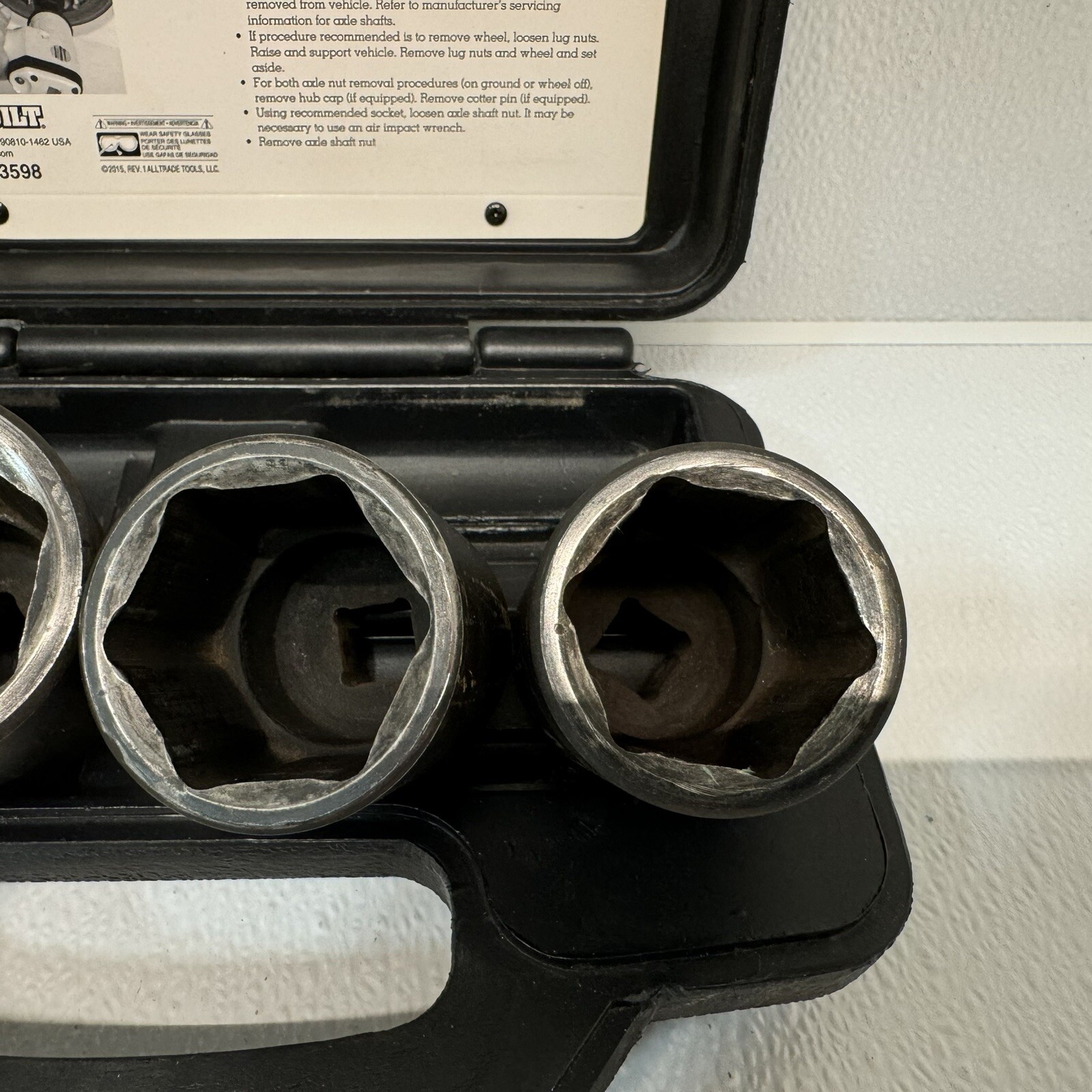 Powerbuilt 4 Piece Axle Nut Socket Set 648635