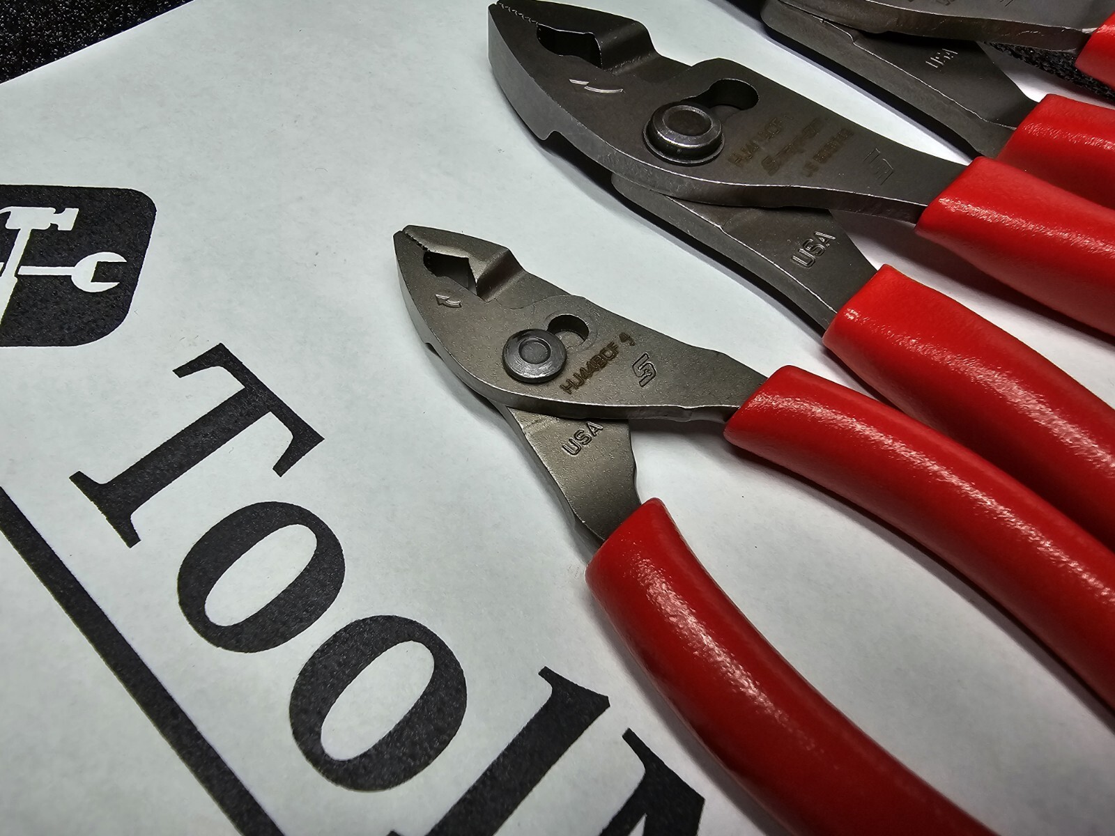 Snap-on Tools USA RED 3pc Talon Soft Grip FlankJaw Slip-Joint Plier Set HJ44BCF