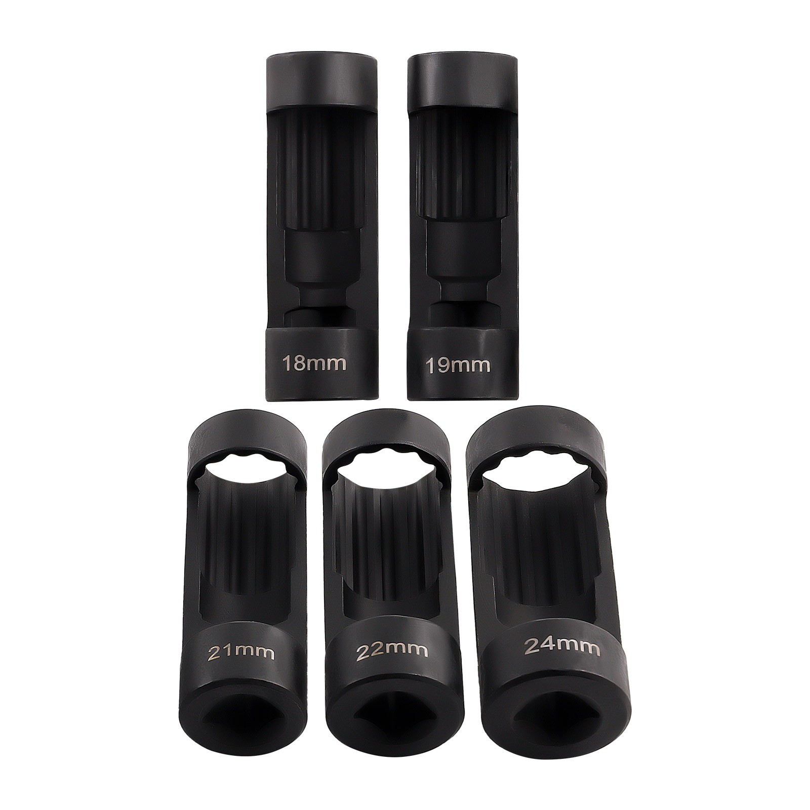 5pcs Strut Nut Socket 18mm 19mm 21mm 22mm 24mm 1/2 Drive Suspension Shock Tool