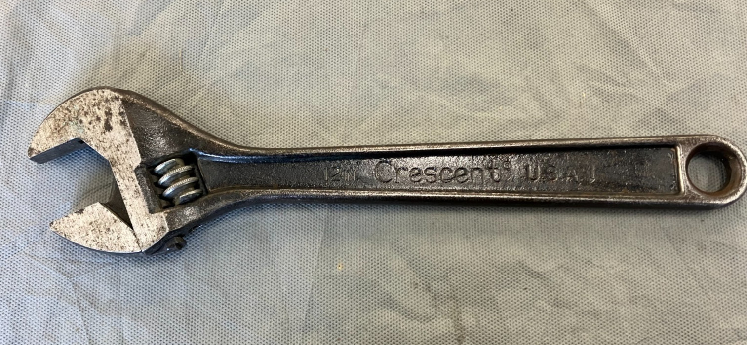 Crescent 12″ Adjustable Wrench Forged Crestoloy Steel Black Oxide USA Vintage