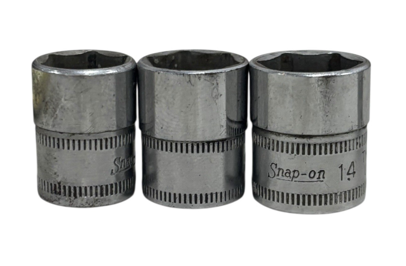 Snap On Shallow Socket Set – Chrome, TMM4-TMM14 (Missing TMM7)