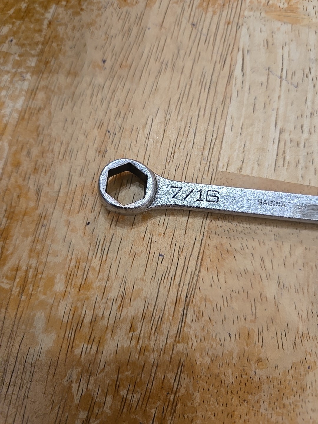 Mac Tools Sabina 7/16″ 6PT SAE Short Chrome Combination Wrench CH14