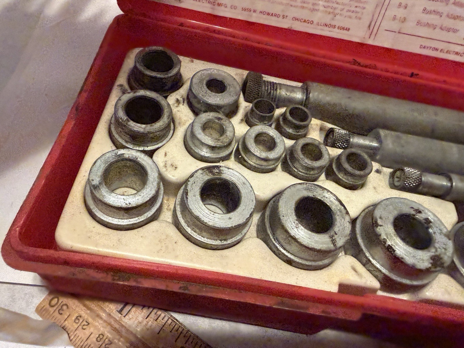 Dayton 20 Piece Bushing Tool Set Model 4X083A Used Condition With Cosmetic Flaws