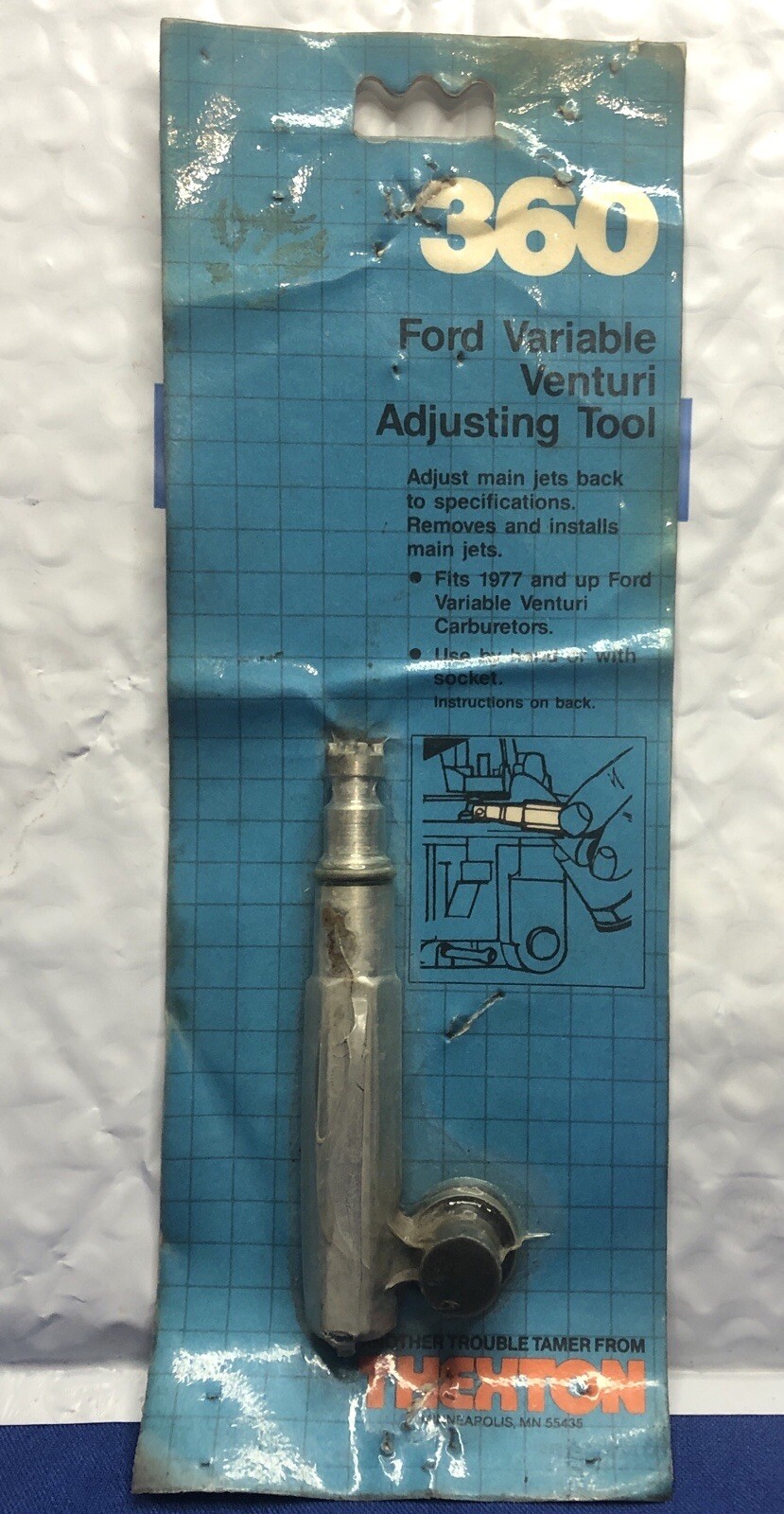THEXTON 360 FORD VARIABLE VENTURI ADUSTING TOOL – packaging split open