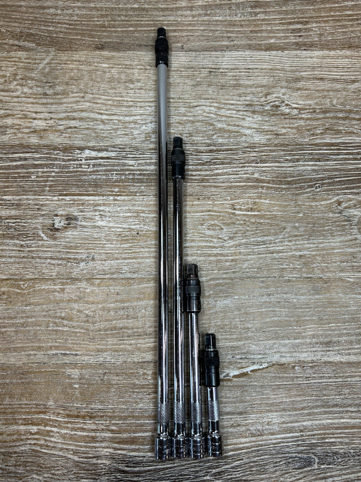 SK Tools USA 4pc 45184 Thru 45187 -3/8″ Drive LOCKING Extension Set Lot, Knurled