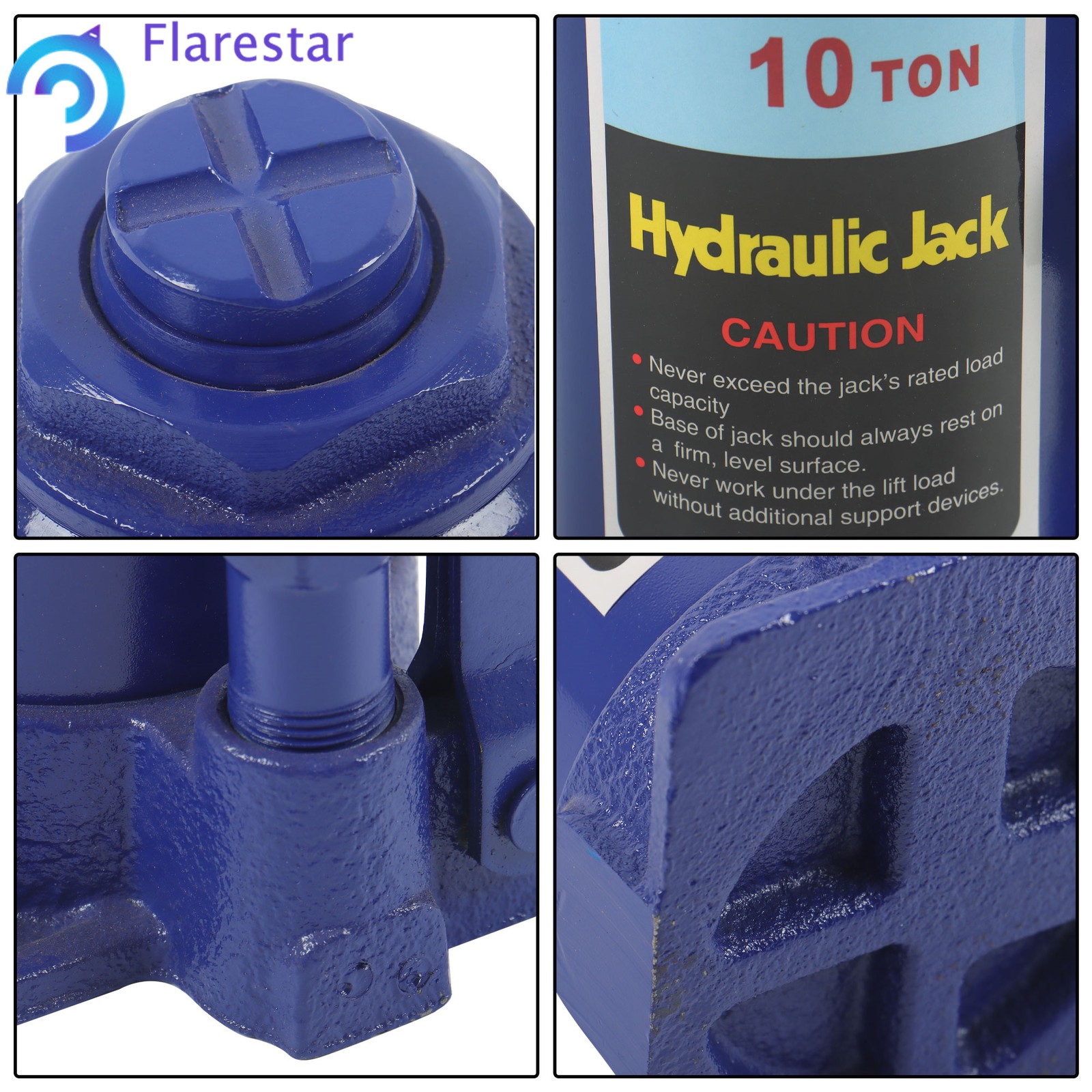 10 Ton (20,000 LBs) Welded Hydraulic Car Bottle Jack Blue for Auto Repair Lift