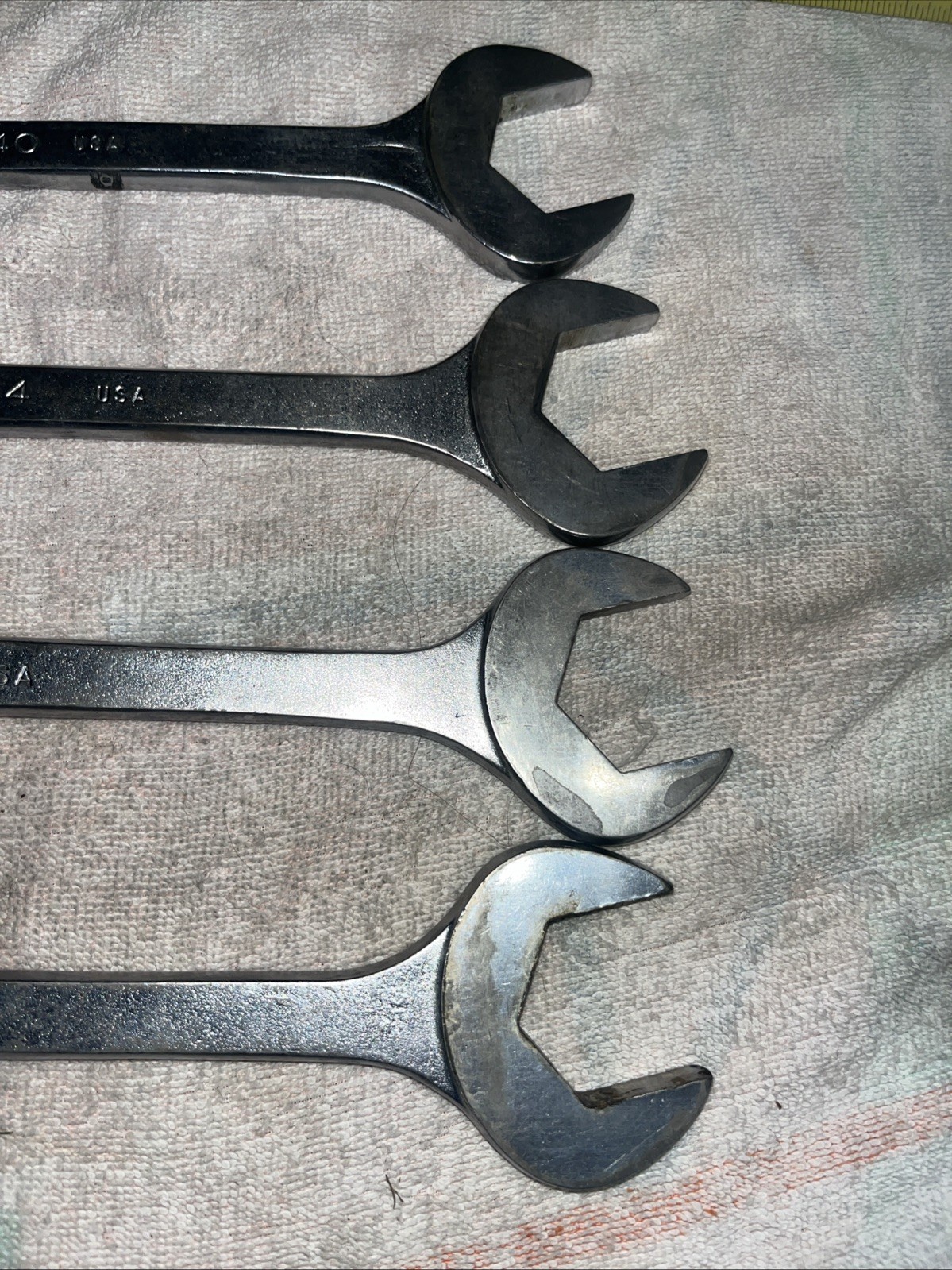 Vintage MAC 4way Angle Open End 4pc WRENCH SET 1 1/4- 1 1/2” DA40 DA44 DA46 DA48