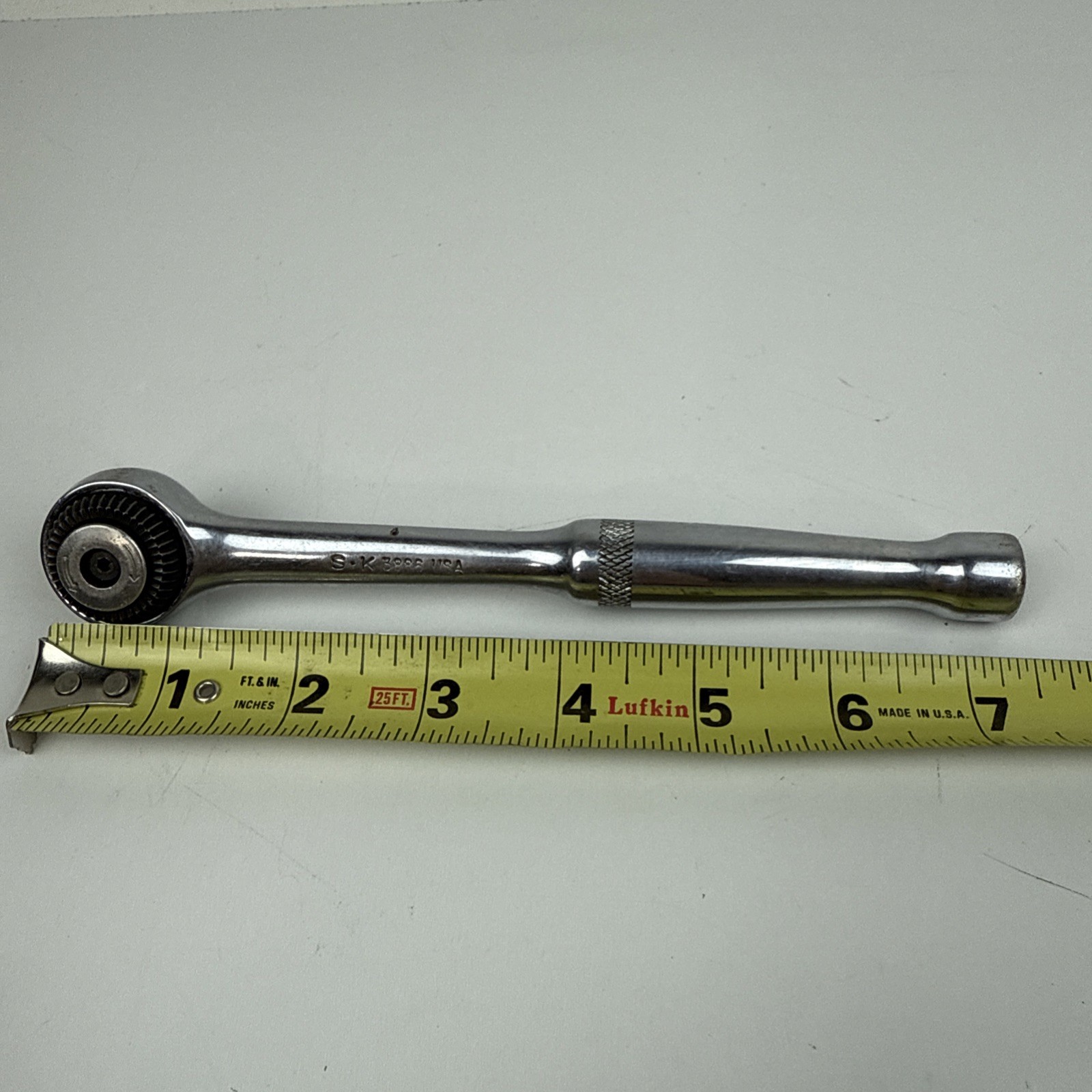Rare S-K Tools USA SK 3/8″ DRIVE PALM GRIP fine tooth ratchet 3886 USA
