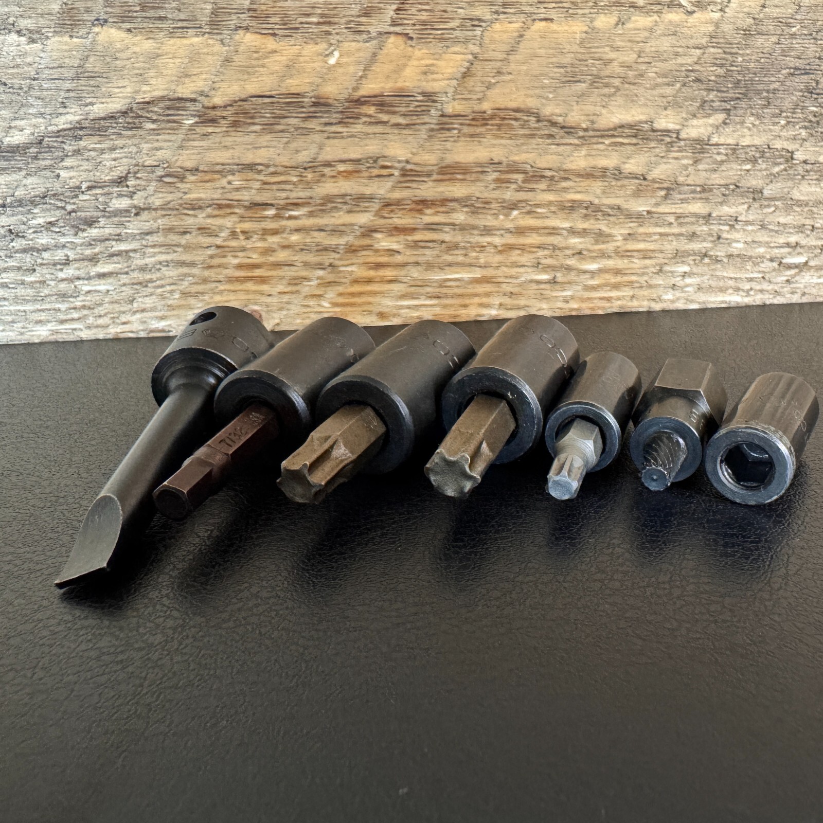 7pc Lot Matco Tools Torx & Hex Bit Sockets 1/4″ & 3/8″ Drive, T30, T45, T47 USA