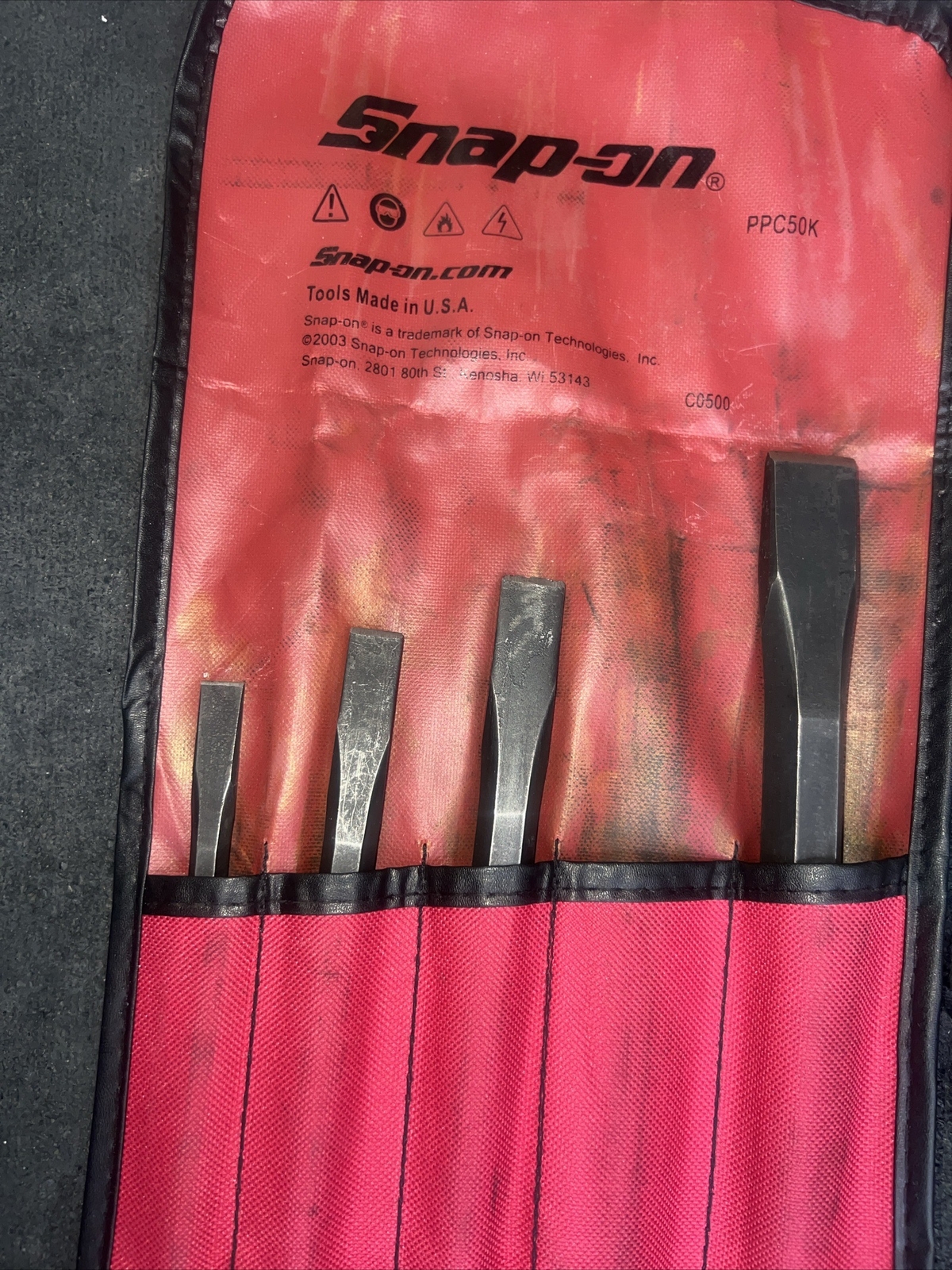For Snap on PPC50K 3/8″ – 7/8″ wide blade Flat Chisel Set PPC812B to PPC828B