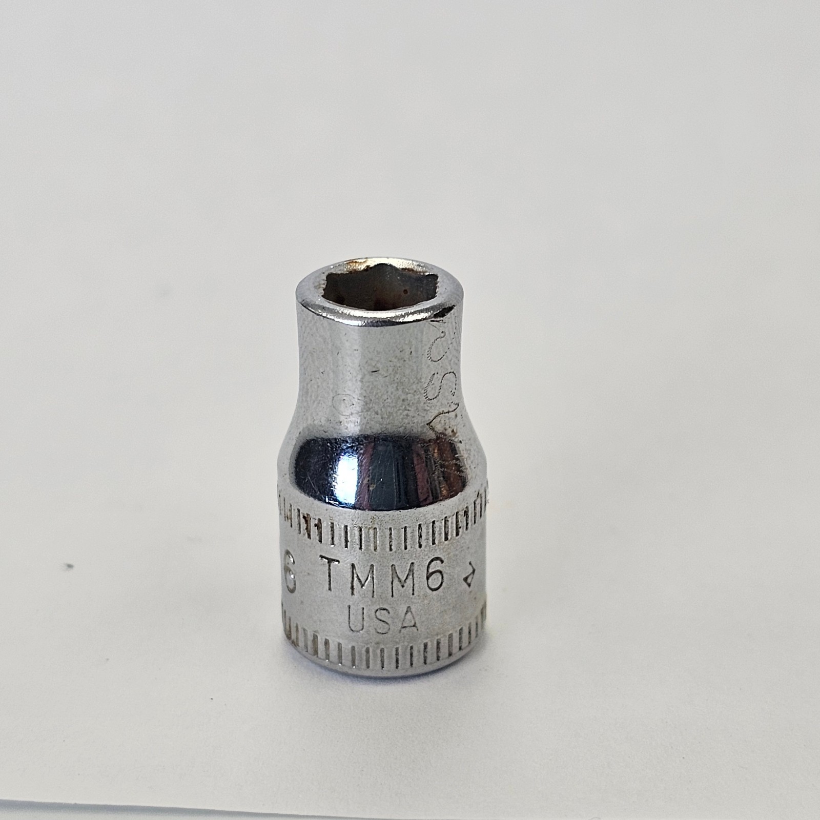 Snap-on TMM6, 6mm Metric 1/4″ Drive 6-Point Shallow Socket Chrome USA