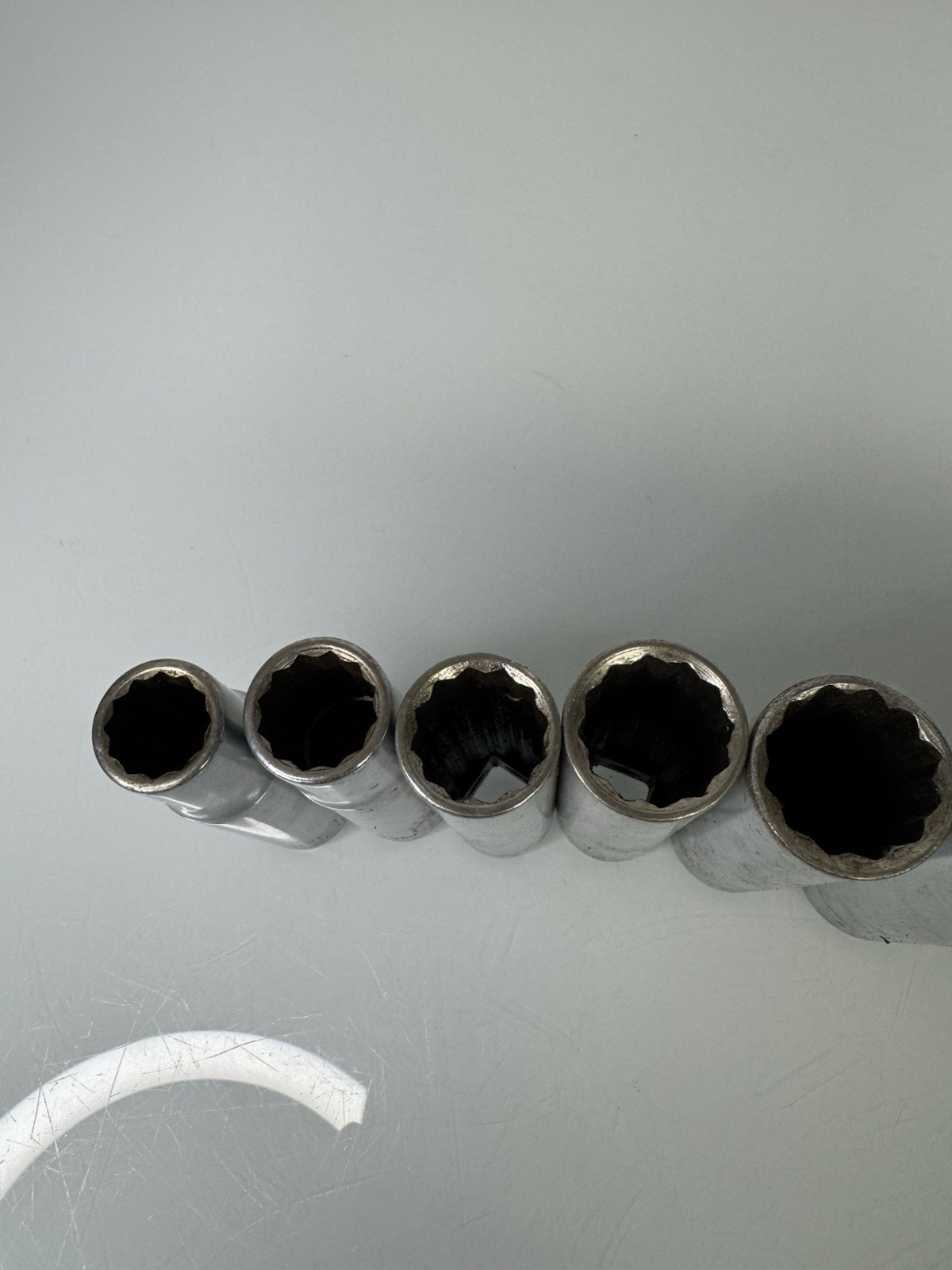 Lot Of 10 Vintage Craftsman 12 Point 1/2” Drive Deep Well Sockets Made In USA V