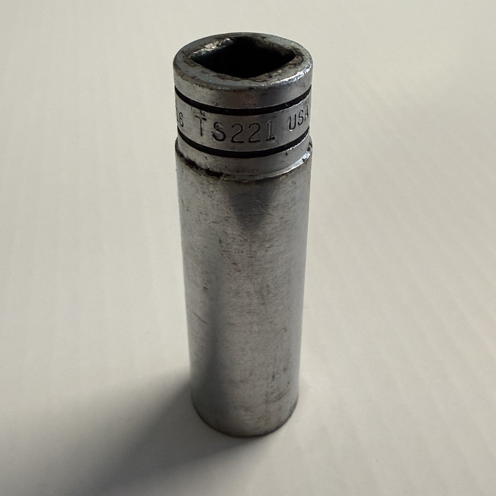 Vintage Snap On 11/16″ TS221 Deep Socket 1/2″ Drive SAE 6 Point Chrome USA