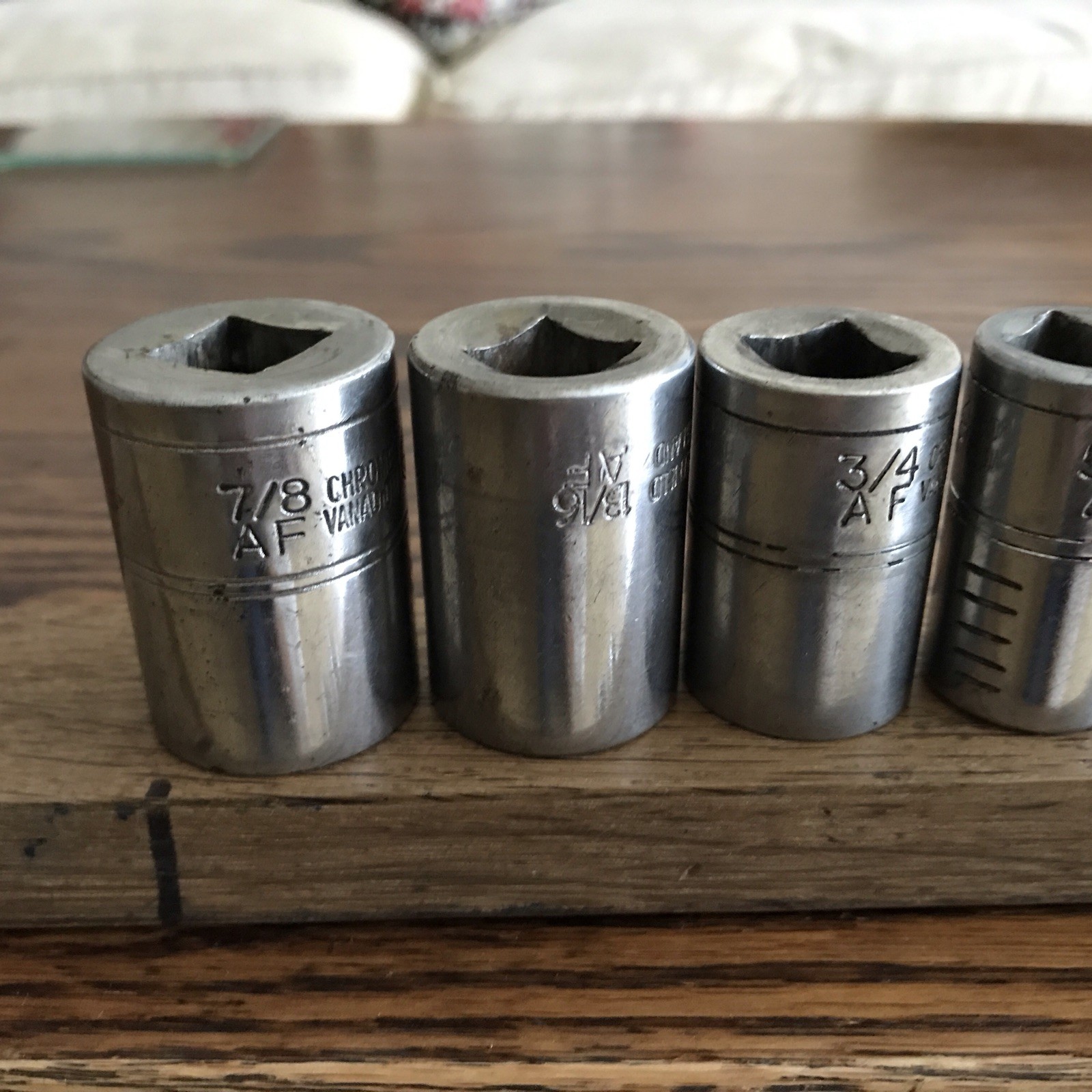 8 Gordon Tools Sockets 7/8″ To 7/16”AF With 1/2″ Drive . F