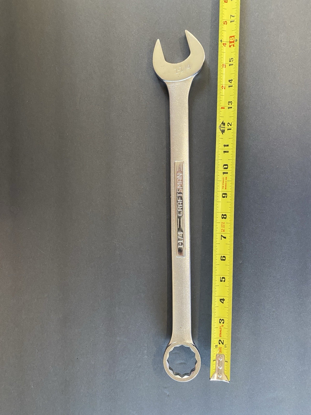 Craftsman 1 1/4” Combination Wrench, 12pt USA, PN 44708 (-V- used)