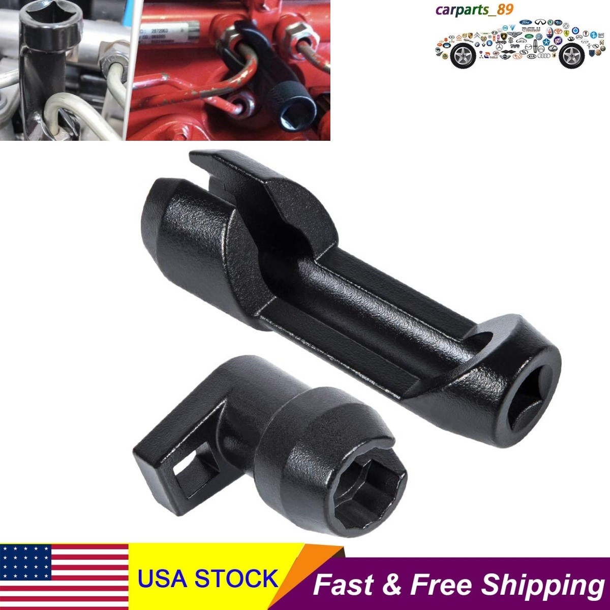 Sl11400 Fuel Injector Socket Set 17 mm Injector Line Removal Tool for Ford 6.7L