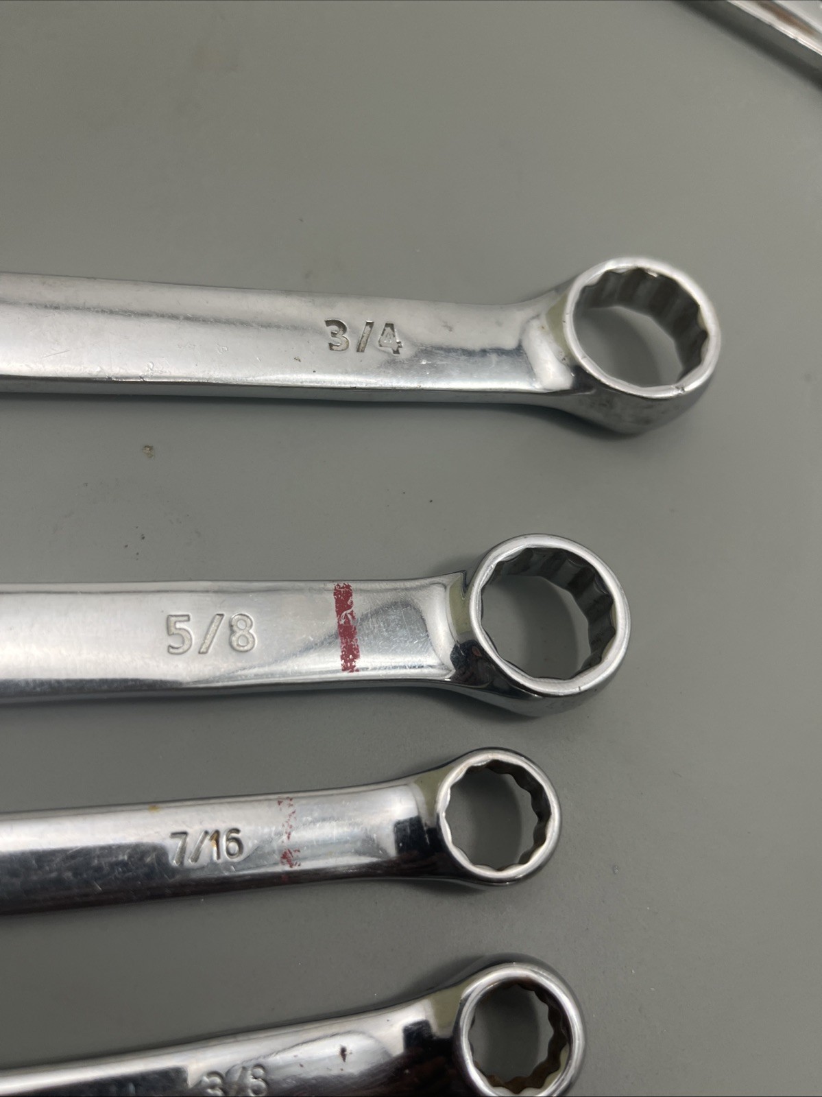 Vintage Kobalt Combo Wrench Set Of 6 SAE 1/4,5/16,3/8,7/16,5/8,3/4”