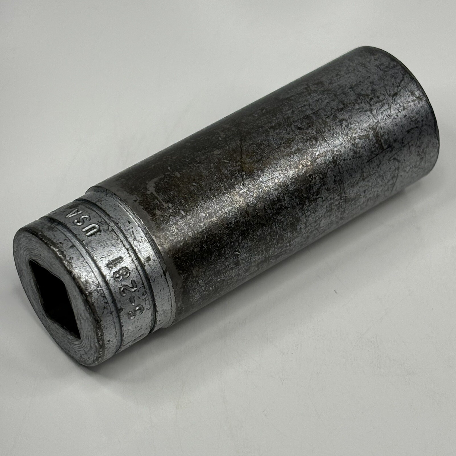 Snap On Tools S281 1/2 Dr 12Pt SAE 7/8 Flank Dr Deep Chrome Socket USA VTG 1956