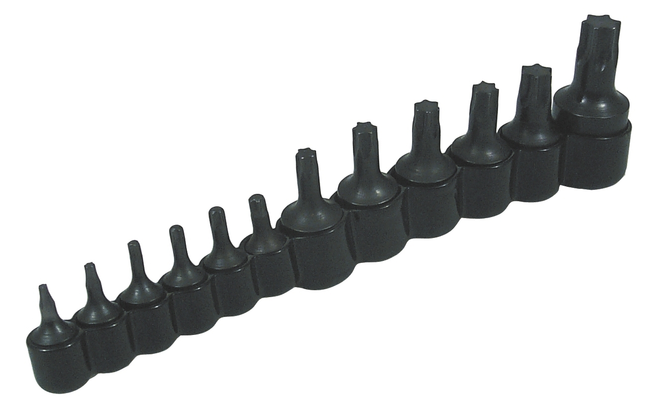 Lisle 27200 12pc Master Torx Bit Set Sizes T10 – T50 for Automotive Applications