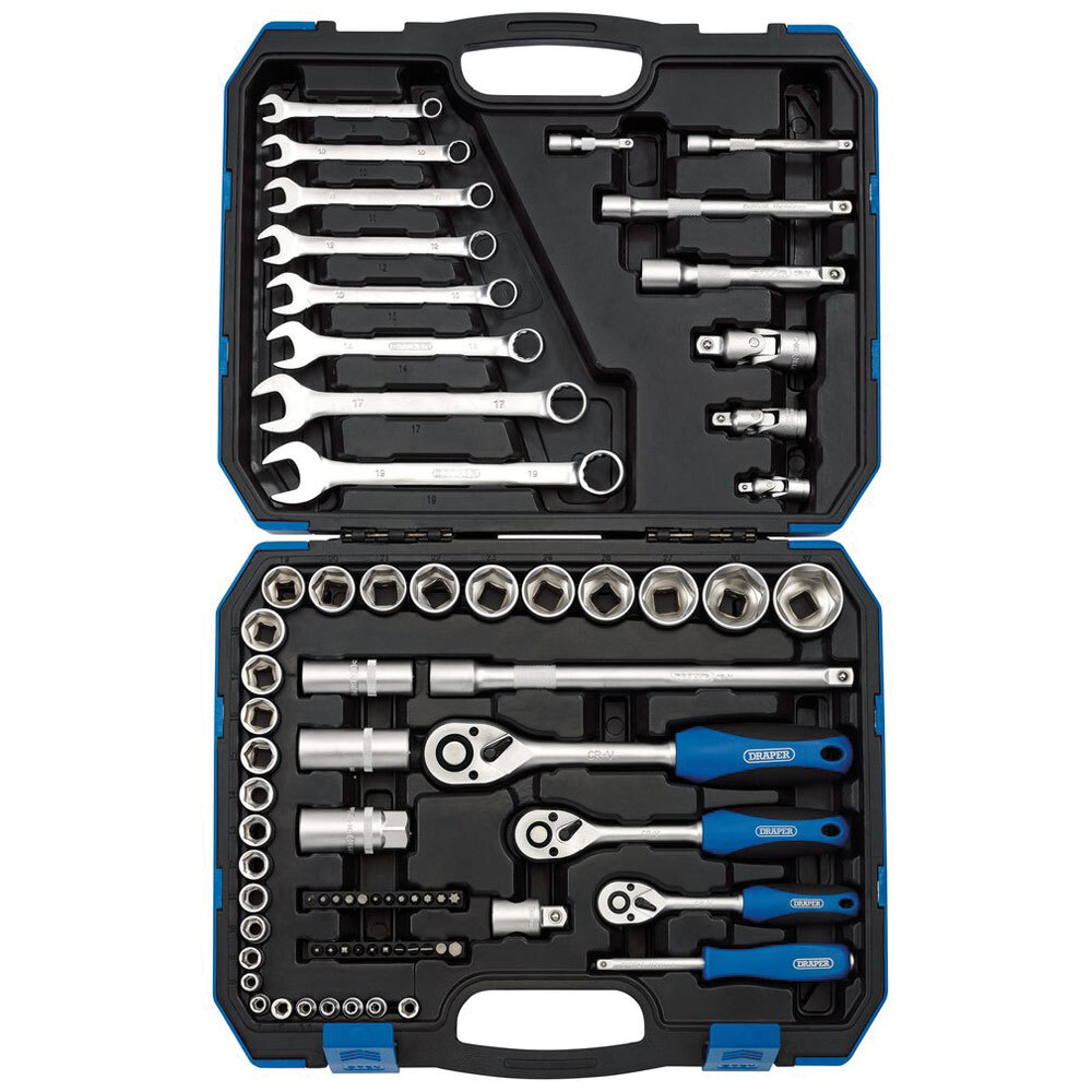 Draper 16364 1/4″, 3/8″ and 1/2″ Sq. Dr. Metric Tool Kit (75 Piece)