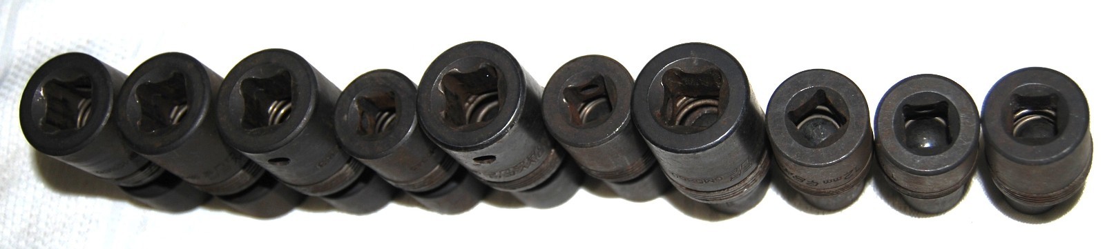 10 POWER TORQUE 3/8″ DRIVE AND 1/2″ DRIVE 6 POINT METRIC SWIVEL IMPACT SOCKETS