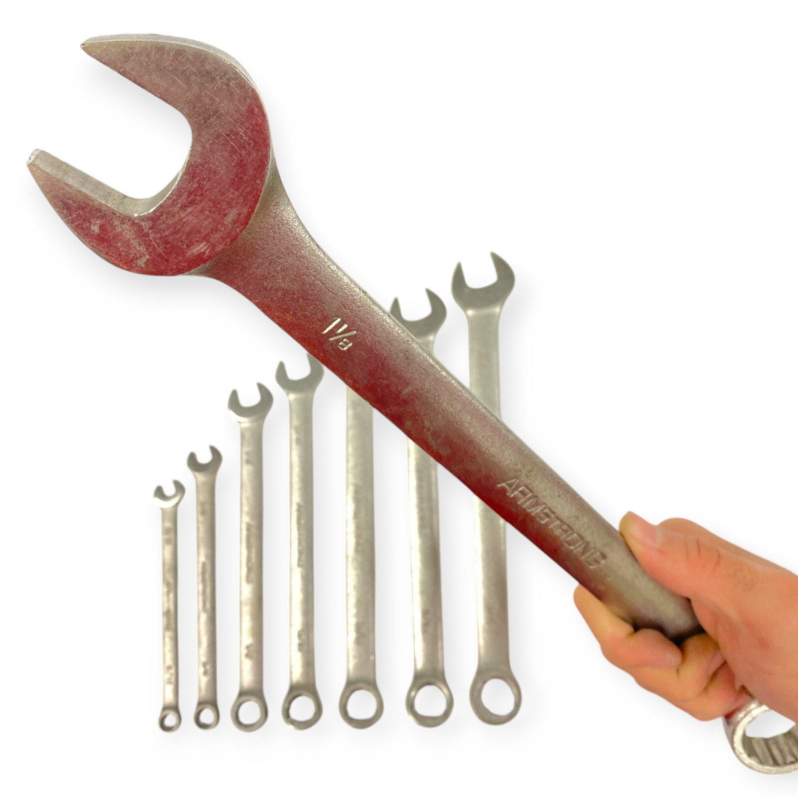 Armstrong 29-344 5/16 in to 1 1/8 in Combination Wrench Set, 8 Pcs, Made in USA