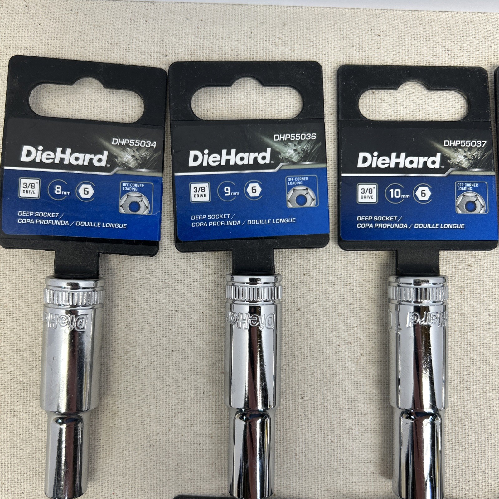 Diehard 3/8 Drive Metric 12pc Deep Well Socket Set 8mm-19mm