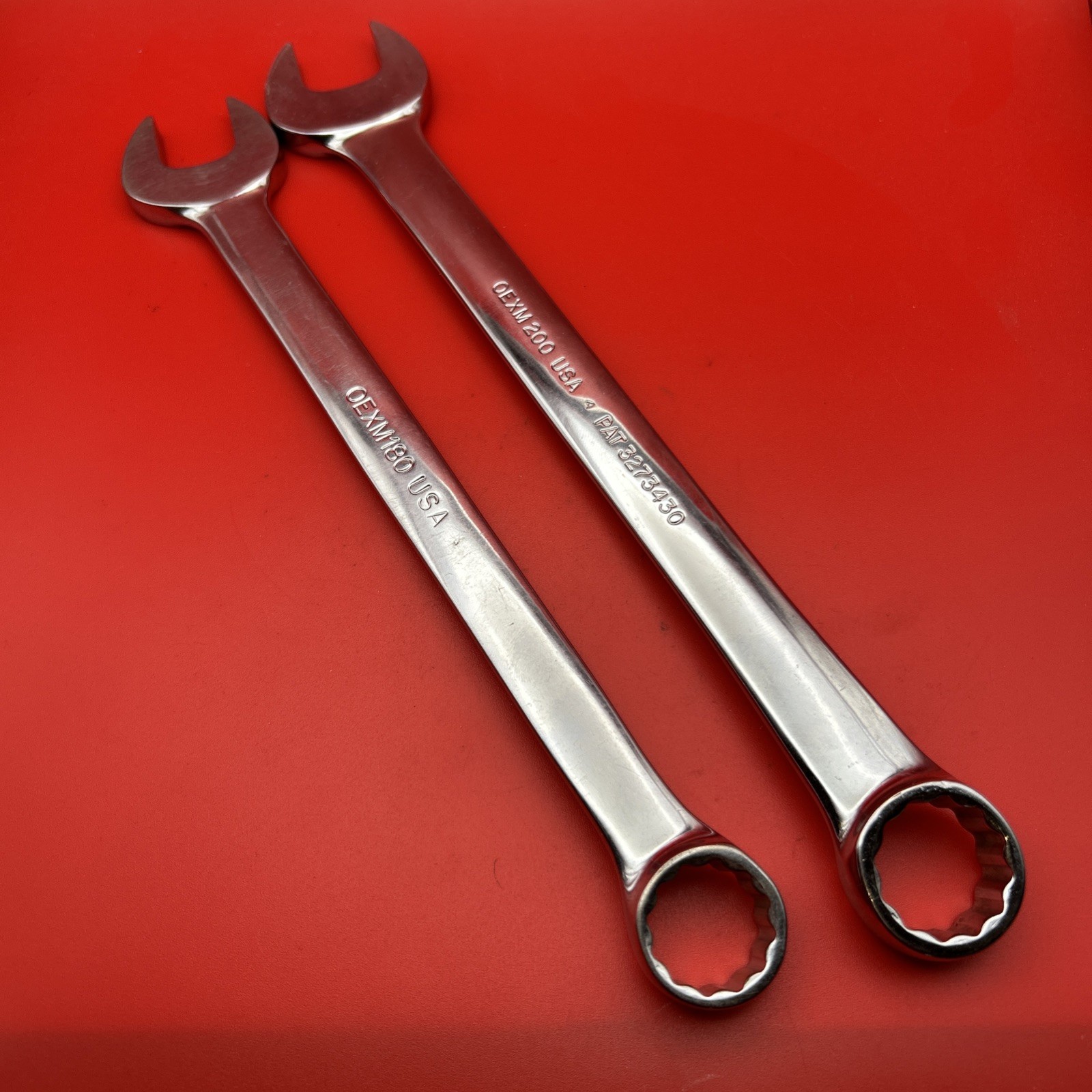 2 SNAP-ON Combination WRENCHES OEXM200 20mm & OEXM180 18mm FREE SHIPPING