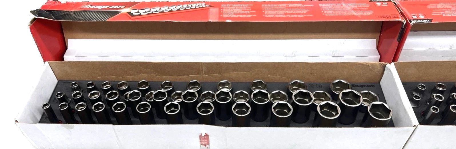 Snap-on Tools NEW RED 84pc 1/2″ Drive 6pt Metric + SAE Master Socket Foam Sets