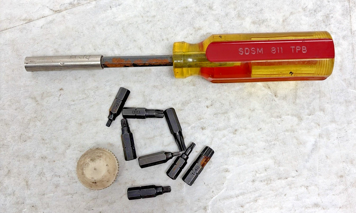 Matco USA SDSM811 TPB Magnetic Tip Bit Driver With 8 Torx Bits
