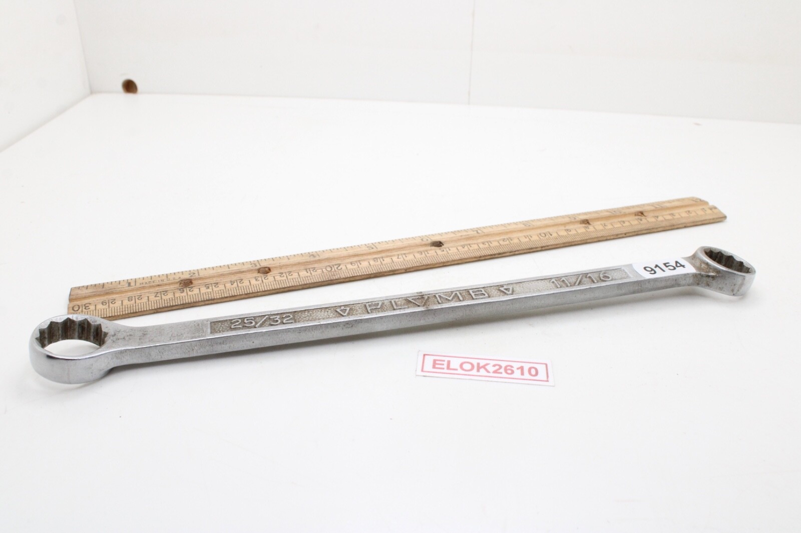 Plomb 1137 25/32″ X 11/16″ 12 Point SAE Box End Wrench 11″ Long USA