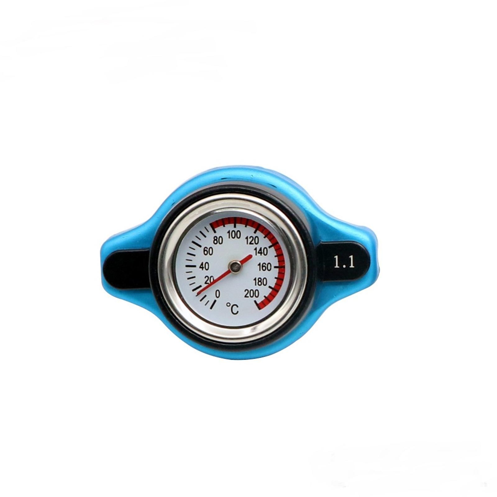 1PC 1.1 Bar Aluminum +ABS Thermostatic Radiator Cap Head Water Temp Meter