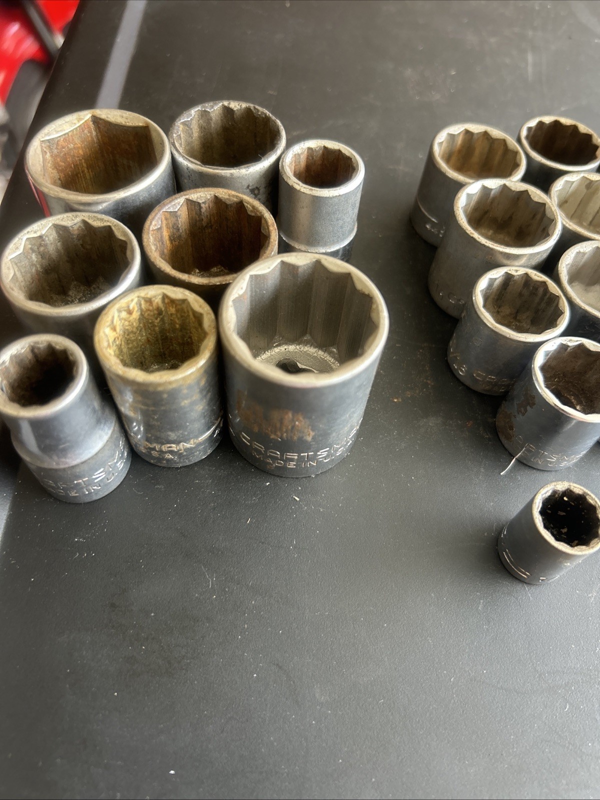Lot Of 27 Vintage Craftsman Metric Socket 1/2″, 3/8″ & 1/4″ Drives 12 Point