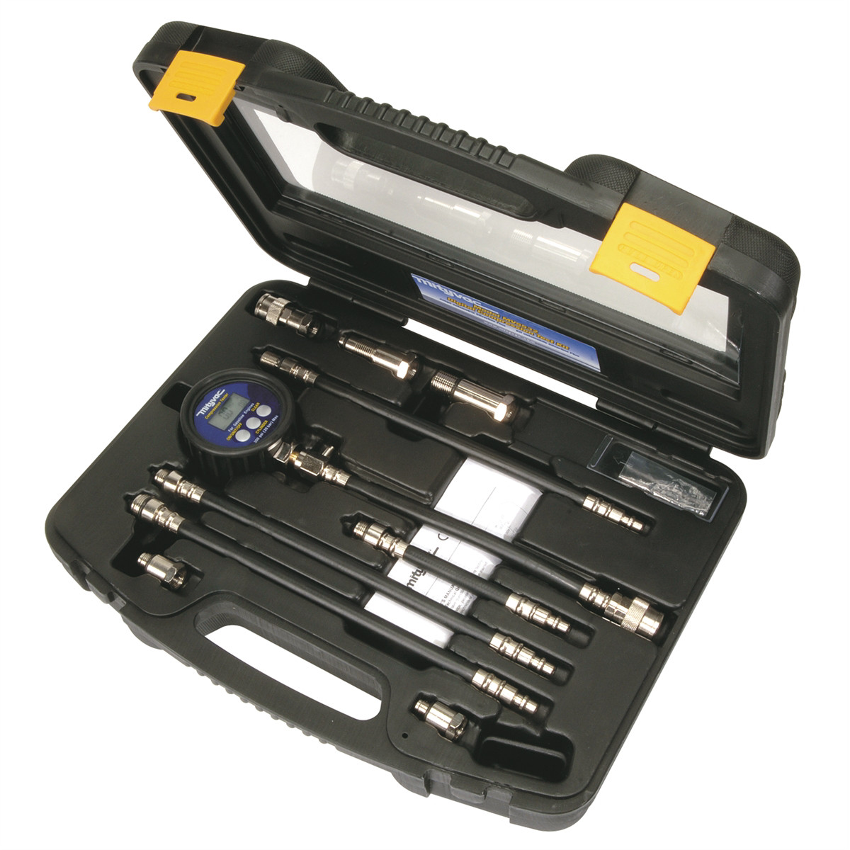 Mityvac MV5532 Digital Gasoline Engine Compression Test Kit, 9 Volt, BAR and kPa
