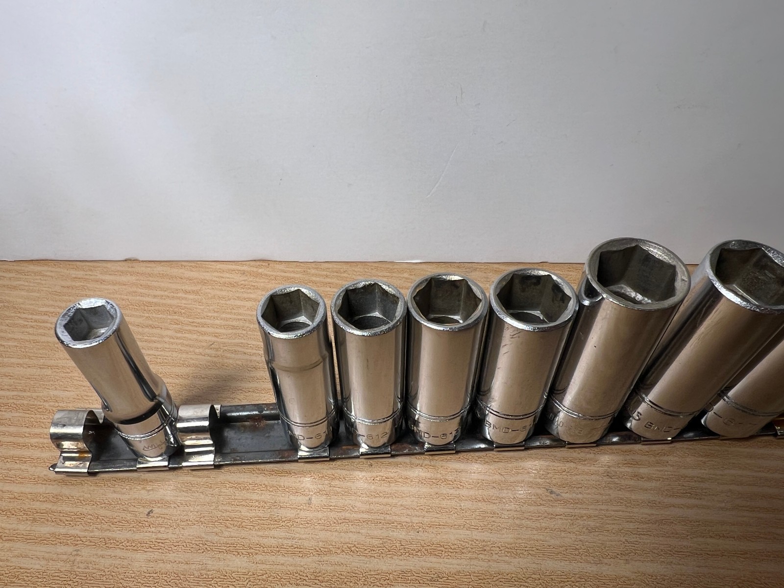 Vintage 1970s Vulcan Williams BMD Deep Metric Socket Set 3/8 Drive USA 9pc