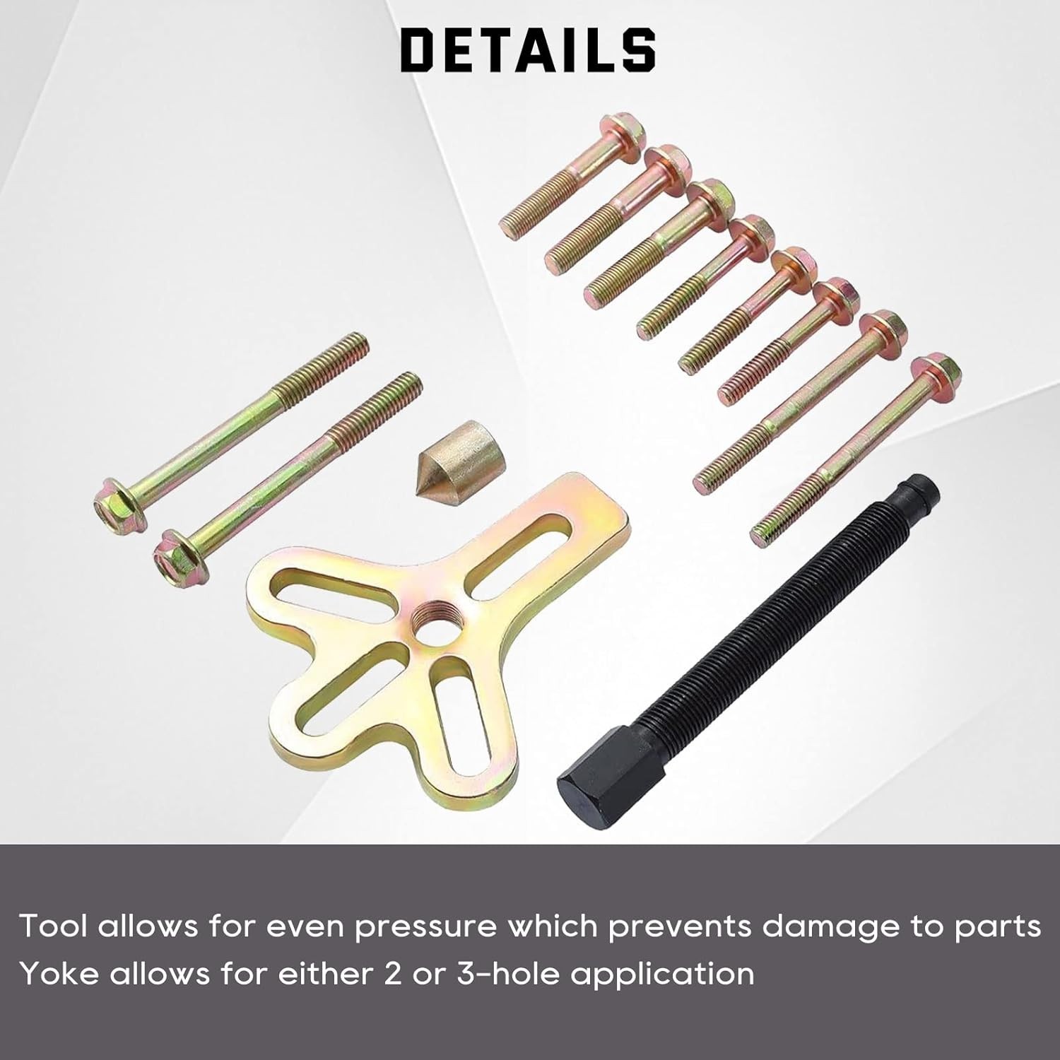 Versatile 13-Piece Steering Wheel and Harmonic Balancer Puller Set – Lightweight