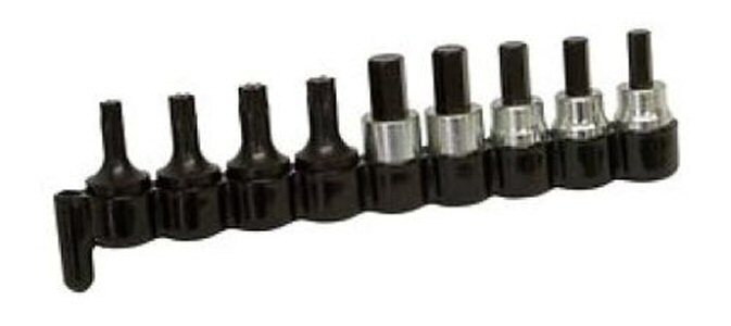 Lisle Tool 29150 9 pc 3/8 Drive Universal Brake Caliper Bit Set