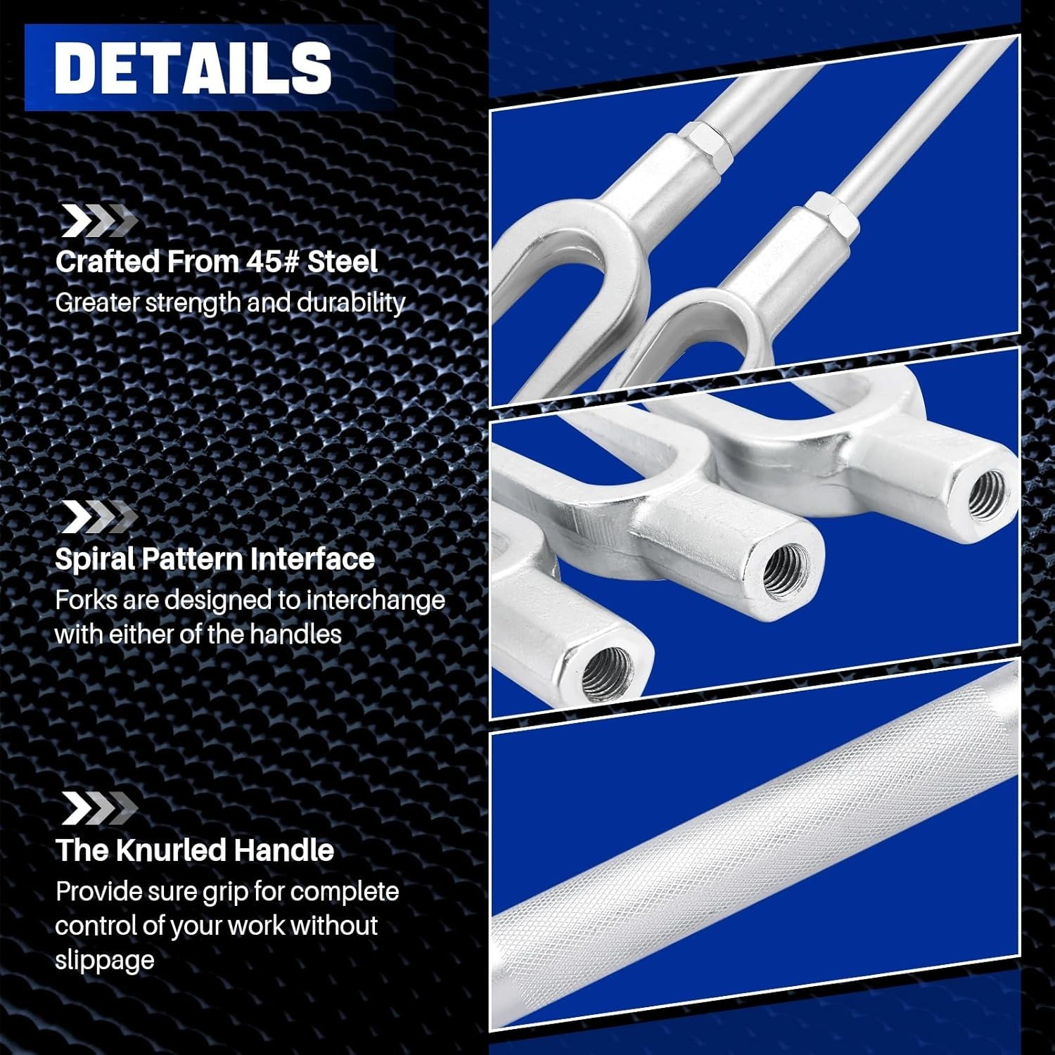 5-Piece Heavy Duty Ball Joint Separator Tool Set with Storage Case for Vehicles