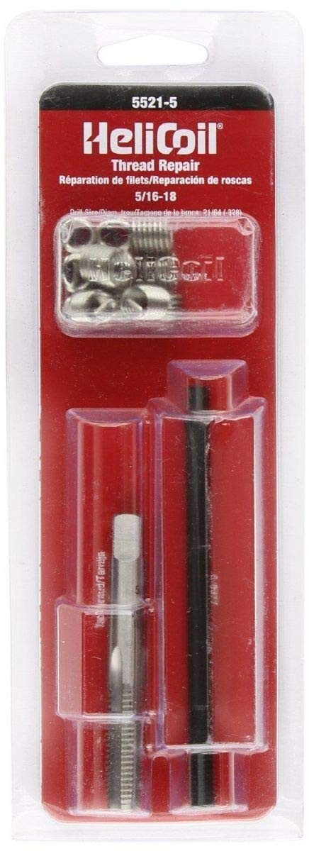 3/8-16 Inch Coarse Thread Repair Kit Heli-Coil 5521-6 for Damaged Threads
