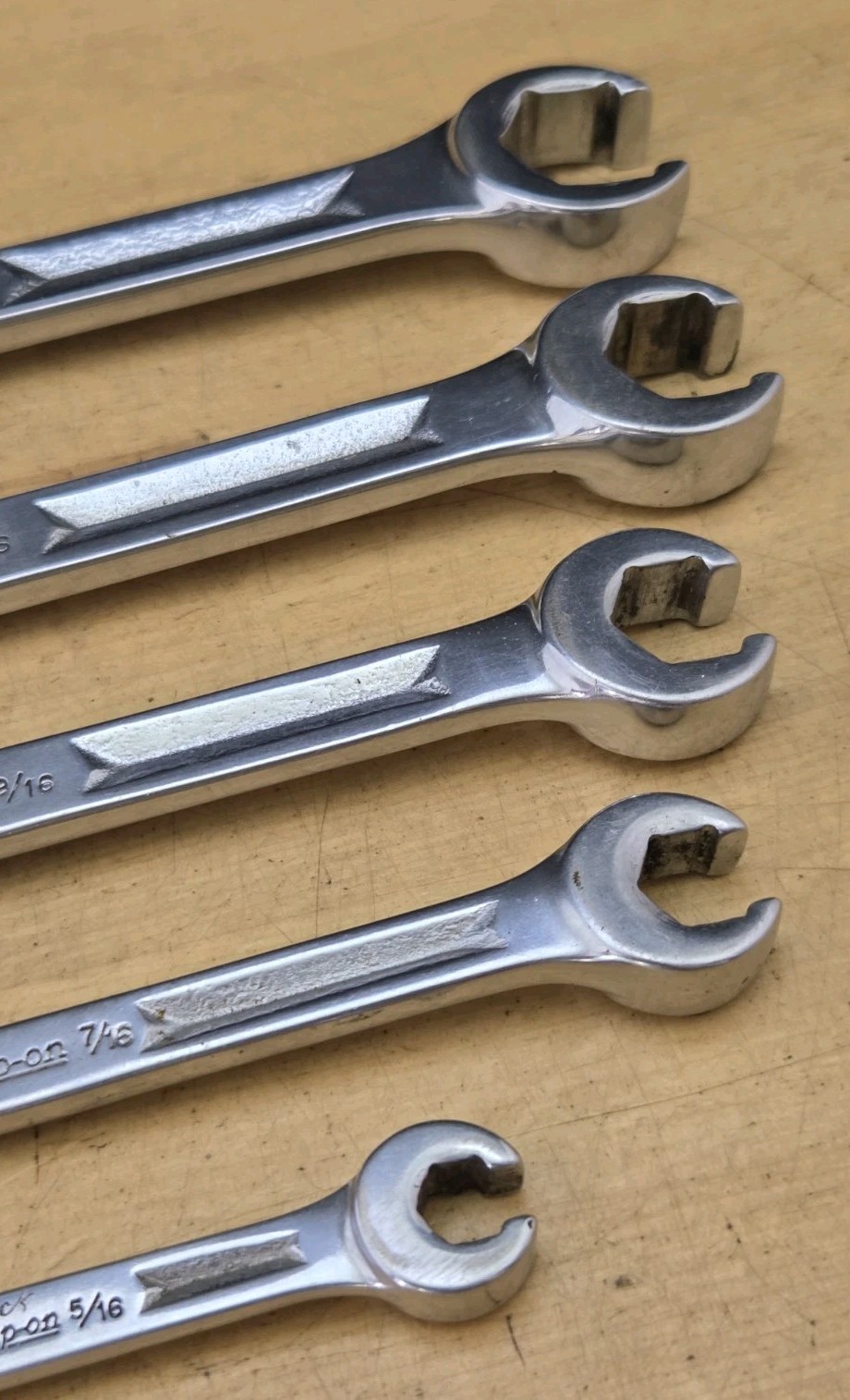 Vintage Snap On RXH605 – 6 Pc SAE 6 Pt Double Ended Flare Nut/Line Wrench Set