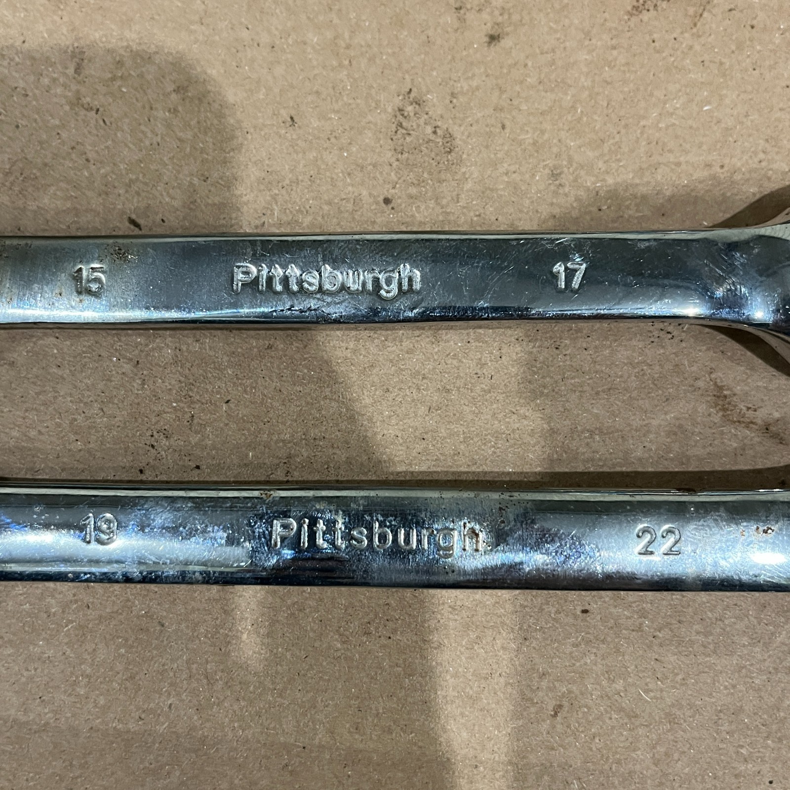 Pittsburgh Flare Nut Line Wrench Set Metric 15mm, 17mm, 19mm, 22mm – 2 pc set