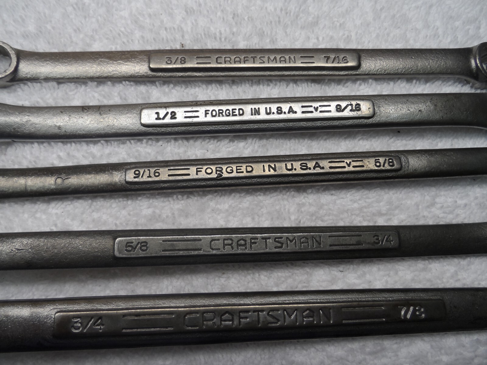 Craftsman SAE Box End Wrench Set, 12pt, USA (3/8″ – 1″), many =V=, 6 pcs