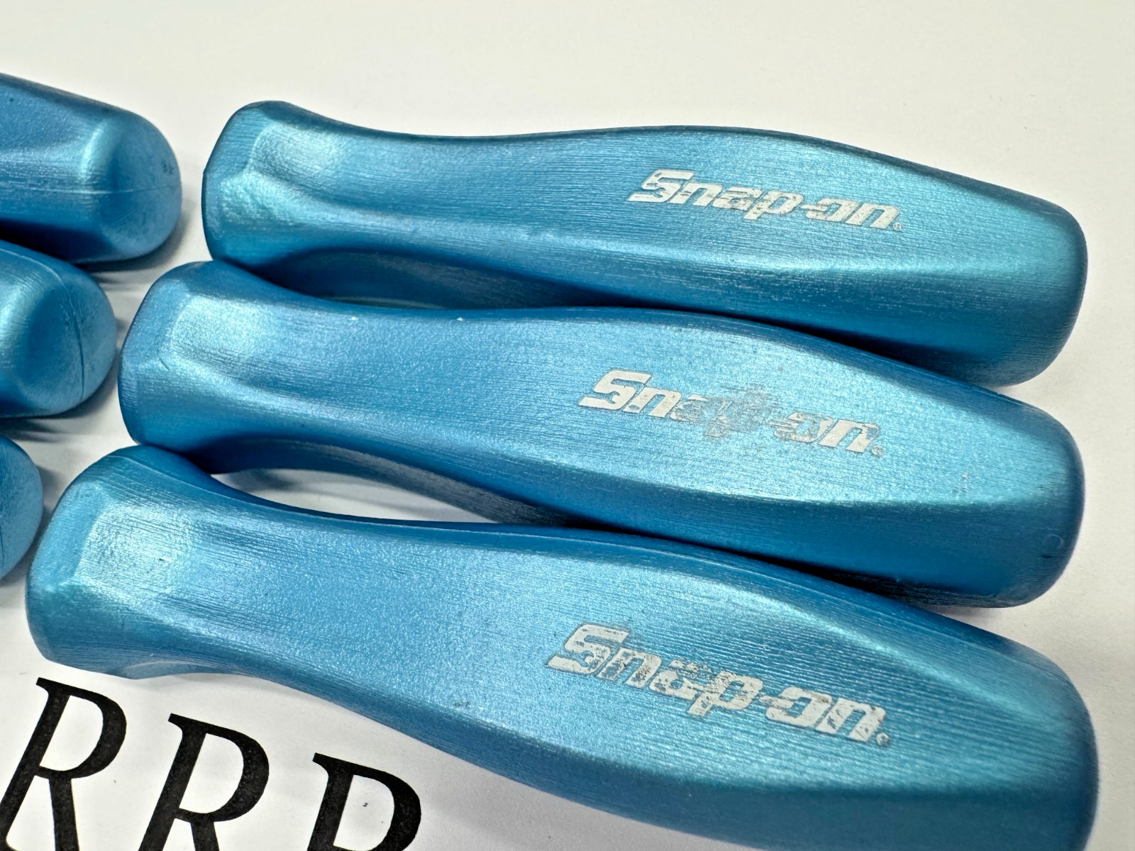 Snap-on Tools PEARL BLUE 3/8″ Drive Replacement Ratchet Hard Grip 6PC Lot Dinged