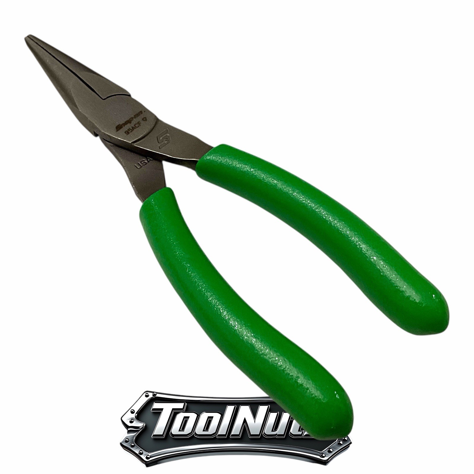 Snap-on Tools NEW 95ACFG 6″ GREEN Soft Grip Rounded Jaw Needle Nose Pliers USA
