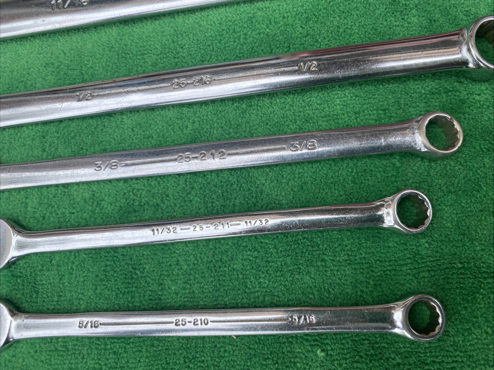12 PC ARMSTRONG COMBINATION WRENCH SET 5/16” To 1-1/4 USA Vintage USA