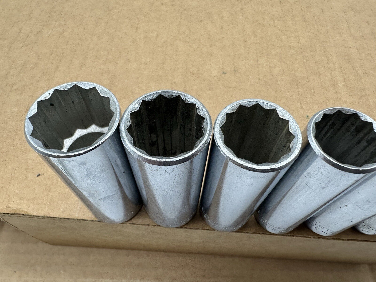Craftsman Deep Socket Set SAE 3/8 Dr 12 Pt -EE- Series 13/16 Thru 3/8 7pca